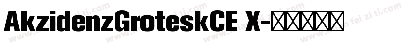 AkzidenzGroteskCE X字体转换